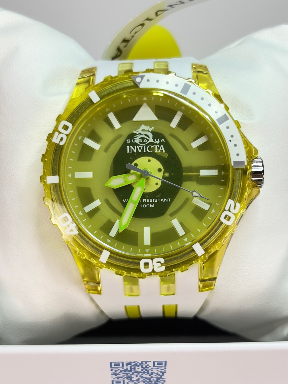 Invicta Subaqua 44mm Men's Yellow/White Sport Watch -NIB
